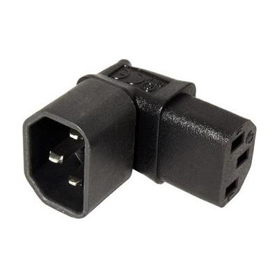 Redukce IEC320 C14 - IEC320 C13, lomená dolů - 16723F – Zboží Mobilmania
