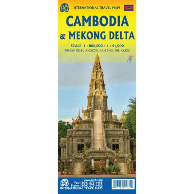 ITMB Publishing mapa Cambodia-Mekong Delta 1:800-1:410 t. ITM