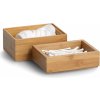 Příborník do zásuvky Zeller Present Úložný box, organizér do šuplíku, bambusová sada 2ks (14,5×11×10)
