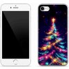 Pouzdro a kryt na mobilní telefon Apple mmCase Gelové iPhone SE 2020 - neonový vánoční stromek