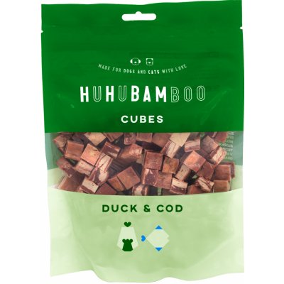 Huhubamboo kostky s kachním a treskou 250 g