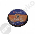 Verbatim DVD-R 4,7GB 16x, cake 10ks (43523) – Hledejceny.cz