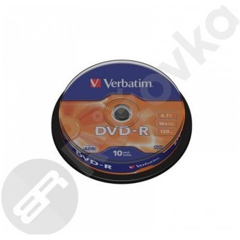 Verbatim DVD-R 4,7GB 16x, cake 10ks (43523)