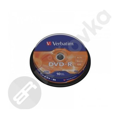 Verbatim DVD-R 4,7GB 16x, cake 10ks (43523) – Zbozi.Blesk.cz