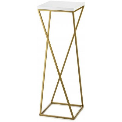 HowHomely Stojan na květiny LOFT 70x24 cm zlatá/bílá DD0327 – Zboží Dáma