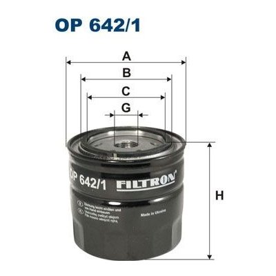 Olejový filtr FILTRON OP 641 (OP641) – Zboží Mobilmania