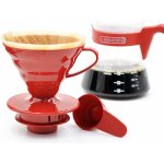 Hario V60-02 Pour Over Kit Plastic Red – Zbozi.Blesk.cz