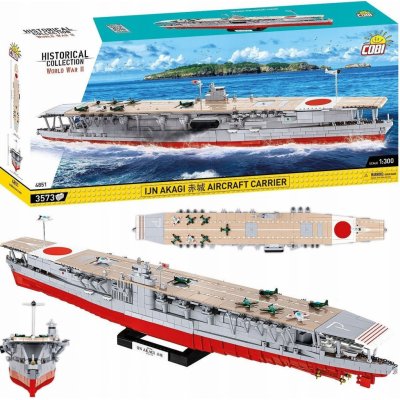 COBI 4851 World War II 1:300 Japonská letadlová loď IJN AKAGI – Zboží Dáma