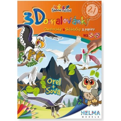 Stil 3D omalovánka A5 SET Orel sova 4001316 – Zboží Mobilmania