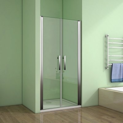 H K Sprchové dveře MELODY D2 75 dvoukřídlé 71-75 x 195 cm, čiré sklo