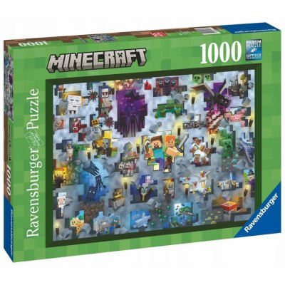 RAVENSBURGER Challenge: Minecraft 1000 dílků – Zboží Mobilmania