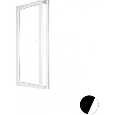 Aluplast jednokřídlové balkonové dveře Palisander/bílá Levé Trojsklo 90 x 220 cm – Hledejceny.cz