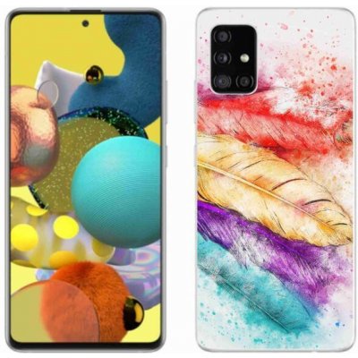 Pouzdro mmCase Gelové Samsung Galaxy A51 - barevné peří – Sleviste.cz