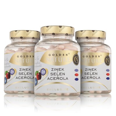 Golden Nature Exclusive Zinek + selen + acerola 300 kapslí – Hledejceny.cz