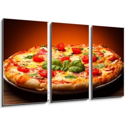 Obraz 3D třídílný - 90 x 50 cm - Pizza pizza Ital cuisine – Zbozi.Blesk.cz