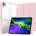 SES 2v1 Smart flip cover + zadní silikonový ochranný obal s držákem na pero pro Apple iPad Air 5 10.9" 2022,M1 12240 světle růžový – Hledejceny.cz