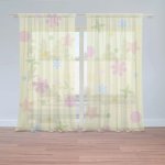 Záclony Květiny na žluté: 2 ks - 150x250 cm - Sablio – Hledejceny.cz