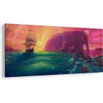 Obraz - Olejomalba, Plavba do fantastické říše, jednodílný 200x100 cm – Hledejceny.cz
