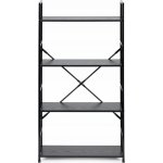 MODERNHOME - Moderní široká dřevěná knihovna LOFT 4 police – Zboží Dáma