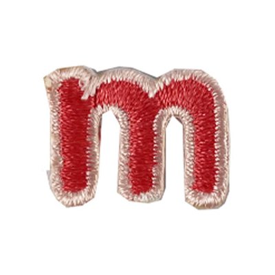 Nažehlovací nášivka Písmeno M 2 cm x 1 cm – Zboží Dáma