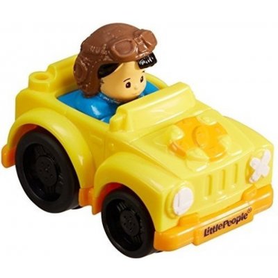 Fisher Price Little People mini autíčko Koby ve žlutém autě Mattel BHV04