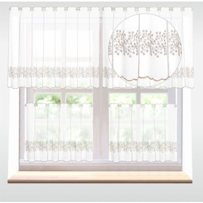 Záclona batist Hnědý šater metráž cena od - 70 cm 27231 – Zboží Mobilmania