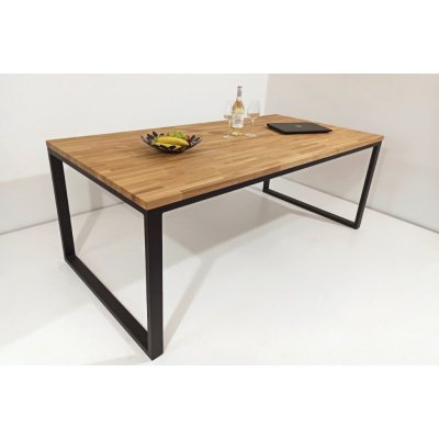 MajaDesign Echt dub Síla desky stolu: 28 mm, Barva podnože stolu: Bílá RAL 9003, Velikost stolu: 1000 x 2000