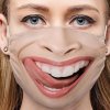Karnevalový kostým Ali Zábavná maska na obličej 3D potisk úsměv