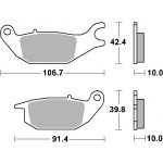 SBS brzdové destičky KH343 STREET standardní keramické YAMAHA MW 125 TRICITY 14-19 barva černá zadní – Hledejceny.cz
