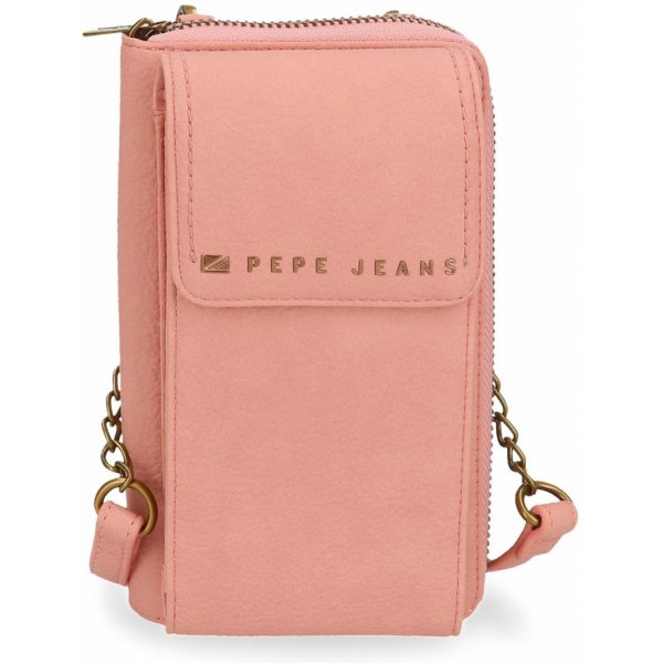 Pouzdro a kryt na mobilní telefon Pouzdro Pepe Jeans Diane crossbody peněženka růžová