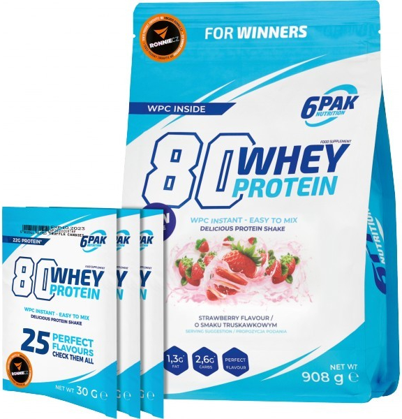 6PAK Nutrition 80 Whey Protein 908 g