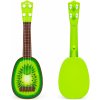Dětská hudební hračka a nástroj EcoToys Ukulele kytara pro děti čtyři struny kiwi