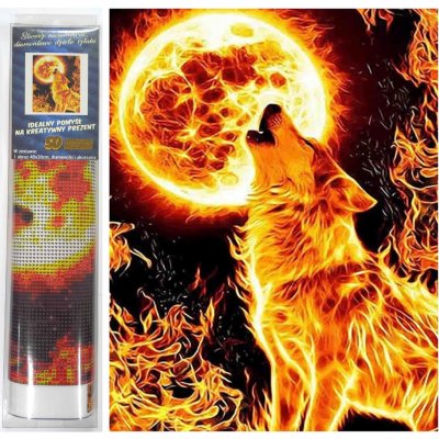 Norimpex Diamantové malování Ohnivý úplněk 30 x 40 cm – Zbozi.Blesk.cz