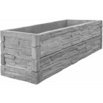 Beves Betonový vyvýšený záhon - štípaný kámen 200 x 100 x 50 cm, Přírodní šedá – Hledejceny.cz