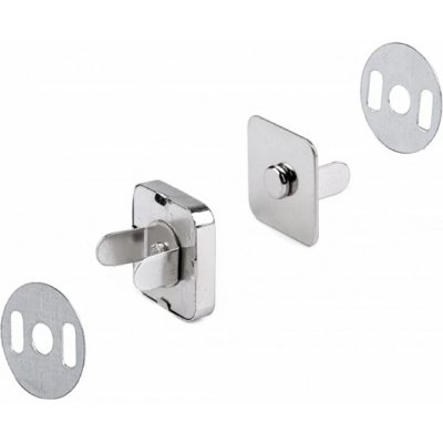 Magnetické zapínání 18x18 mm čtverec - nikl černý (5 sada) – Sleviste.cz