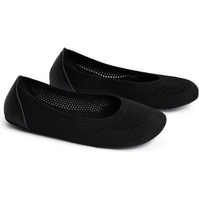 Ahinsa Shoes Ahinsa Pletené balerínky SOFTY černé – Zboží Dáma