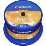 Verbatim DVD-R 4,7GB 16x, Advanced AZO, cakebox, 50ks (43548) – Zbozi.Blesk.cz