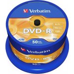 Verbatim DVD-R 4,7GB 16x, Advanced AZO, cakebox, 50ks (43548) – Zboží Mobilmania