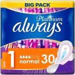 Always Platinum Normal Velikost 1 hygienické vložky s křidélky 30 ks – Zboží Mobilmania