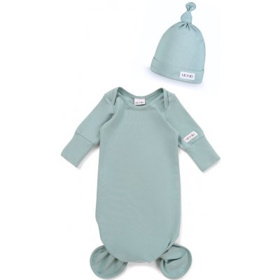 Moniel body čepička souprava do porodnice pro novorozence Pastel mintová – Hledejceny.cz