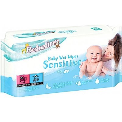 Bebelino Sensitive dětské vlhčené ubrousky 72 ks – Sleviste.cz