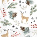 Procos Vánoční papírové ubrousky 3V jelen 33x33cm 20ks – Zboží Dáma