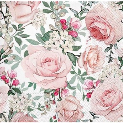 Ubrousek 33x33cm Růže – Zboží Dáma