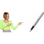 Parker 1502/1130948 Royal Jotter Stainless Steel GT plnicí pero hrot M – Zboží Dáma