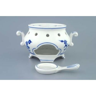Cibulák Ohřívač komplet 14 cm originální cibulákový porcelán Dubí, cibulový vzor, – Hledejceny.cz