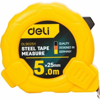 Deli Tools Steel Measuring Tape 5m/25mm EDL9025Y yellow – Zbozi.Blesk.cz