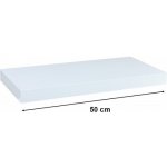 STILISTA Nástěnná police VOLATO lesklá bílá 50 cm – Sleviste.cz