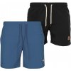 Koupací šortky, boardshorts Urban Classics černé a modré pánské koupací kraťasy Block 2-pack