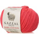 Příze Baby Cotton Gazzal 3458 neon červená Gazzal – Hledejceny.cz