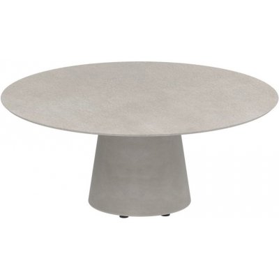 Royal Botania Betonový nízký stůl Conix, kulatý 120x50 cm, podnož beton cement grey, deska keramika černá – Hledejceny.cz